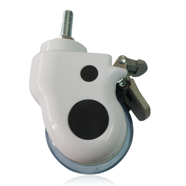 3'' medical caster with screw - double brake