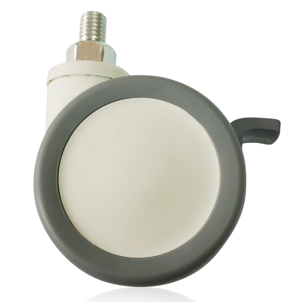 5'' medical caster with screw - double brake