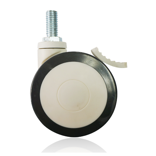 4'' medical caster with screw - double brake