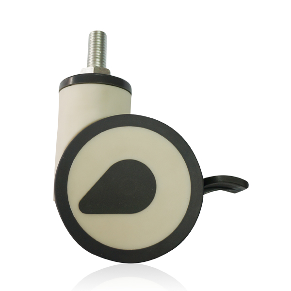 3'' medical caster with screw - double brake