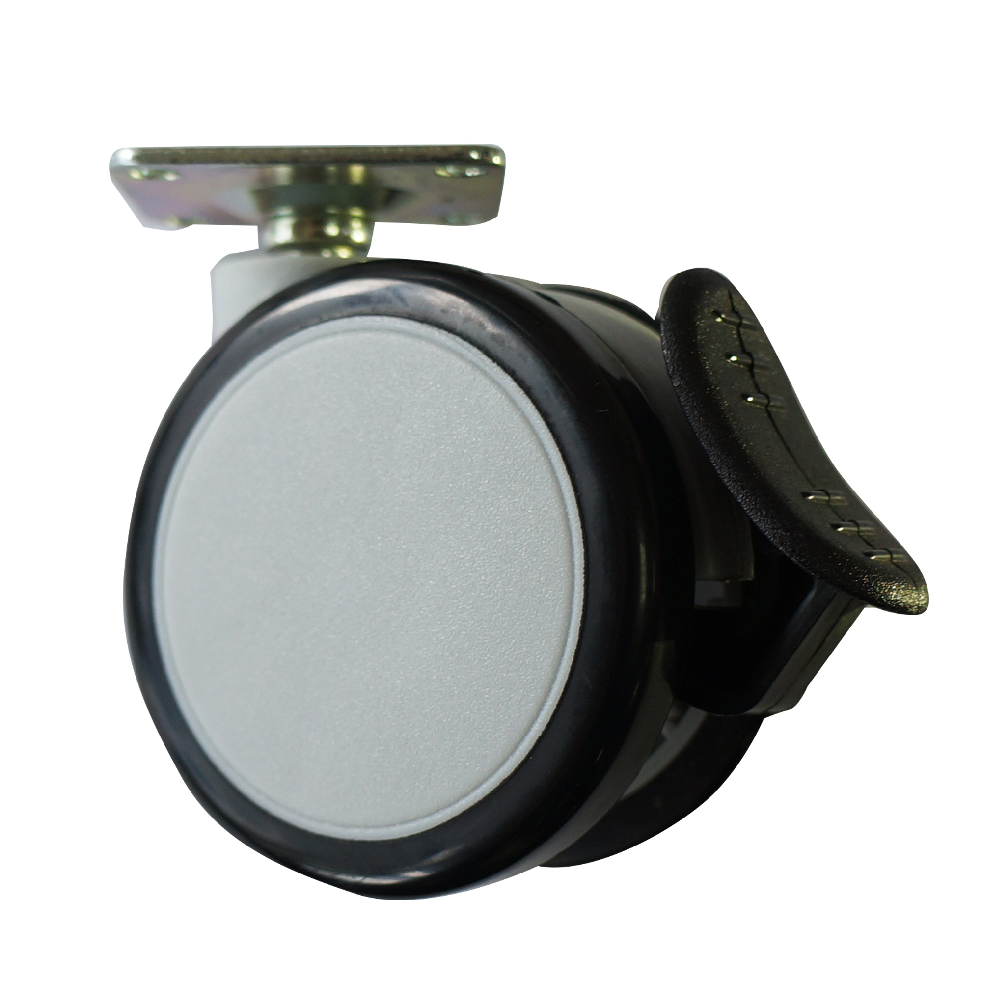 65mm twin wheels caster with plate - brake