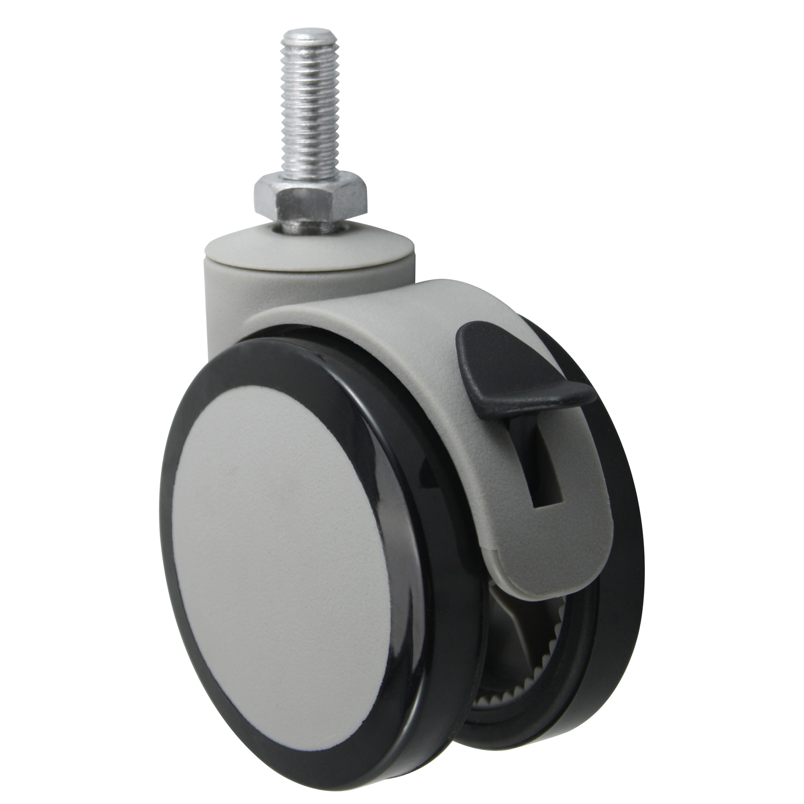 3'' twin wheels caster with screw - brake
