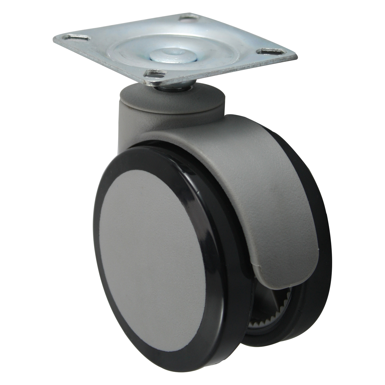 3'' twin wheels caster with plate