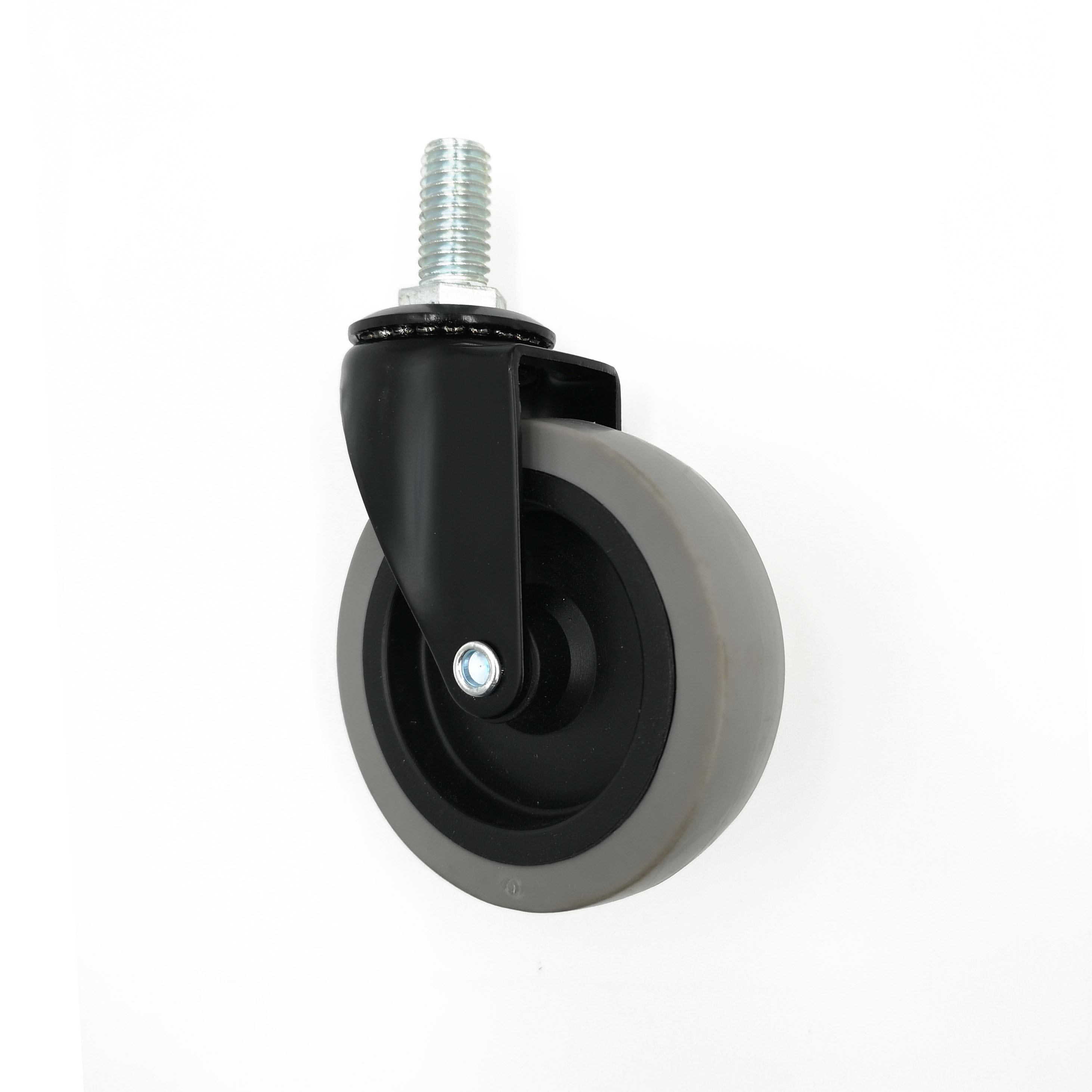 3 inch grey-black TPR wheel caster with screw