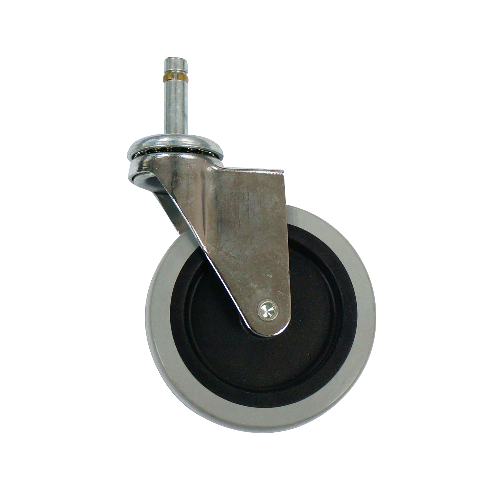 4'' grey-black caster with pin