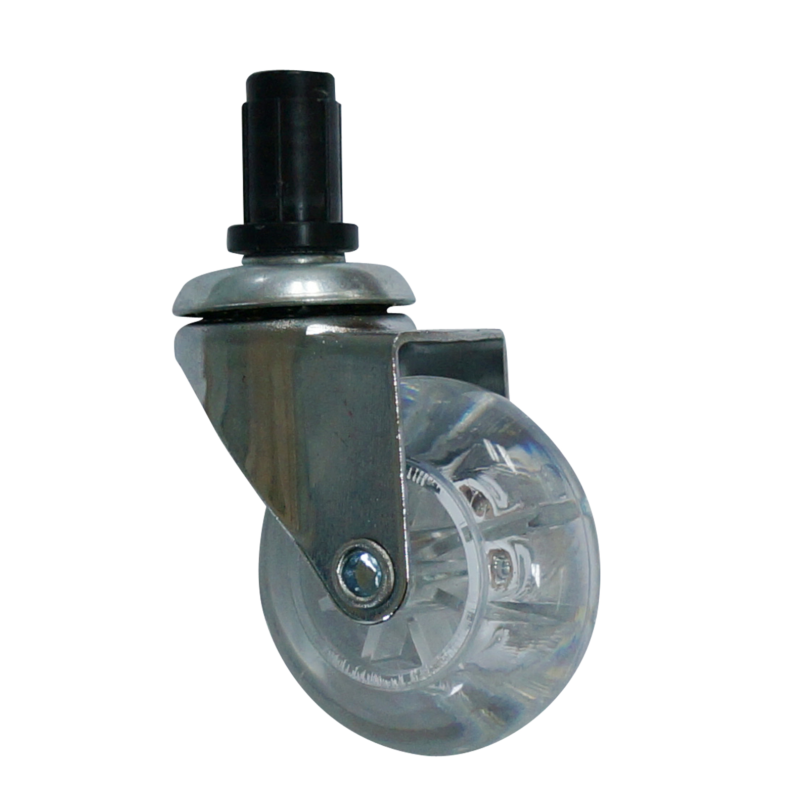 2” transparent caster with pin holder