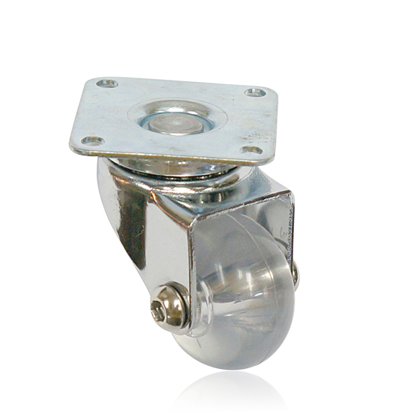 1.5” transparent caster with plate