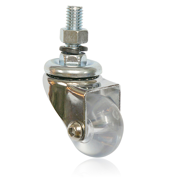 1.5” transparent caster with screw