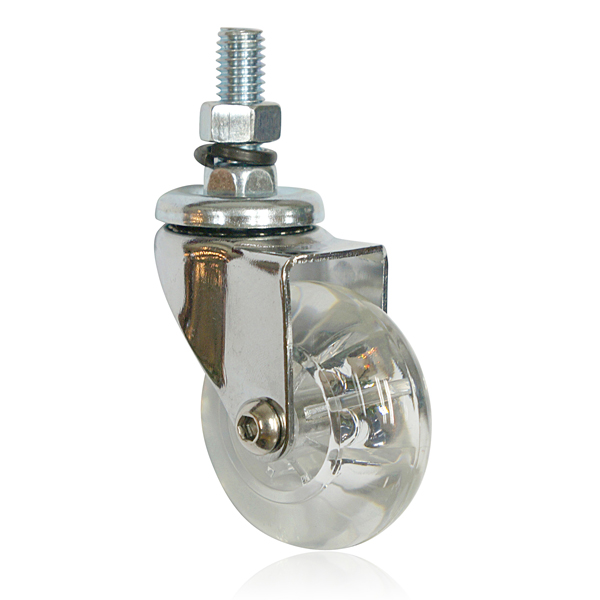2” transparent caster with screw