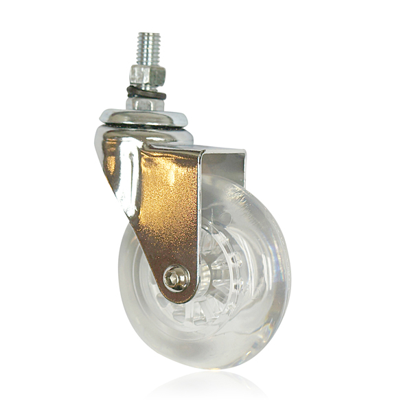 3” transparent caster with screw