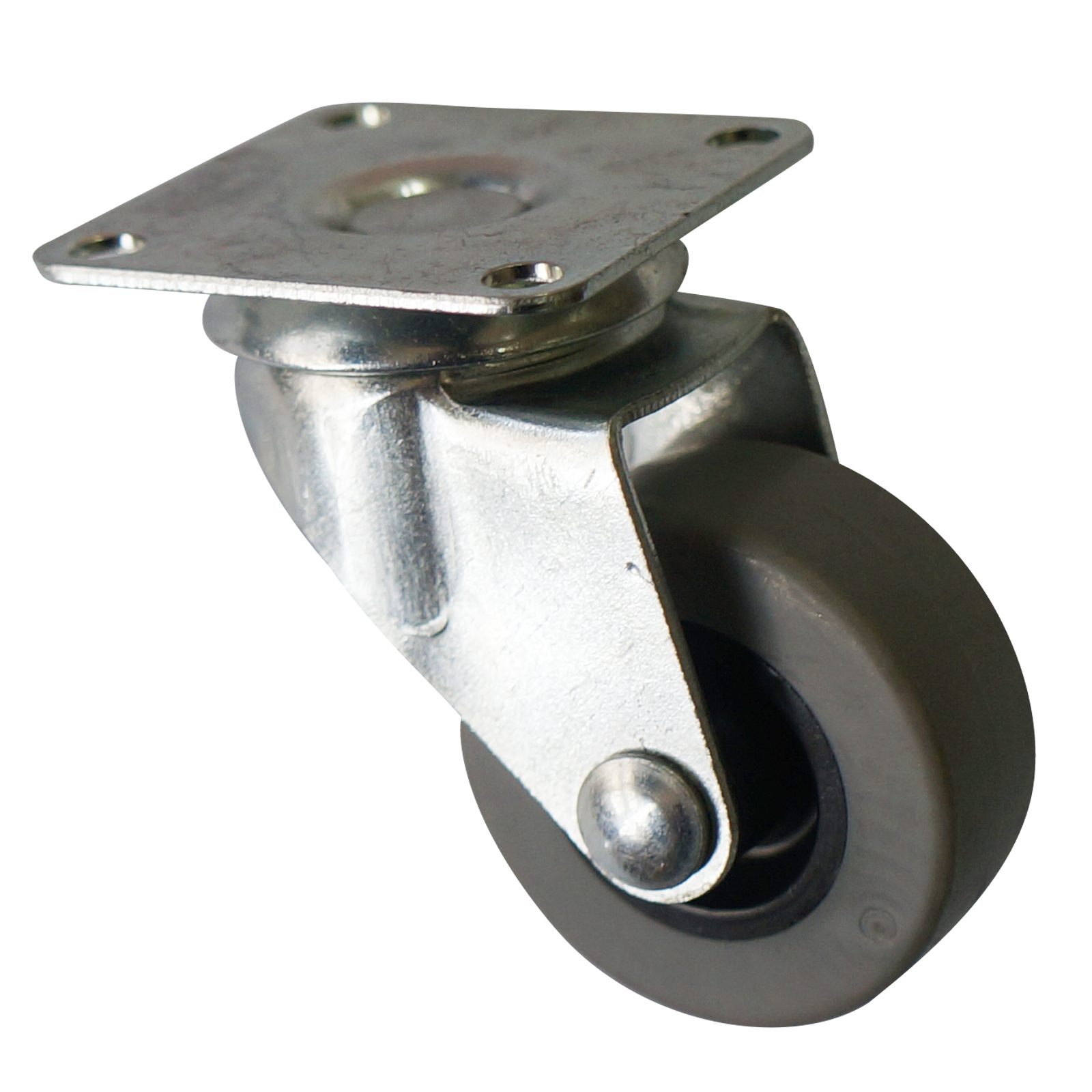 40mm grey-black caster with plate