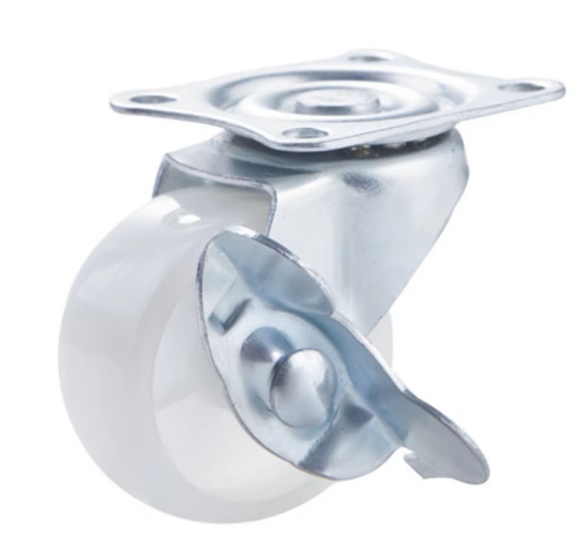 65 mm PP Wheel Swivel Caster with plate with side brake