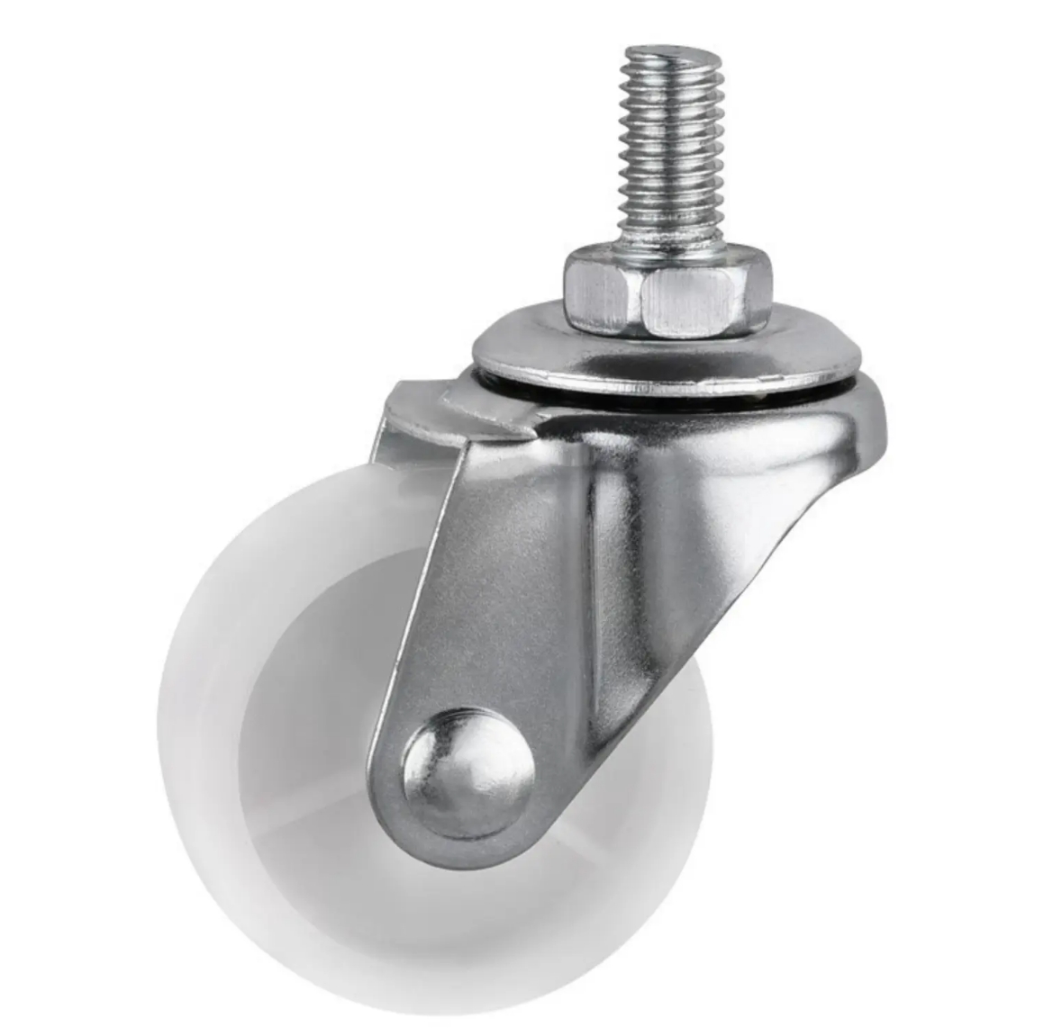 38 mm PP Wheel Swivel Caster with threaded stem without brake