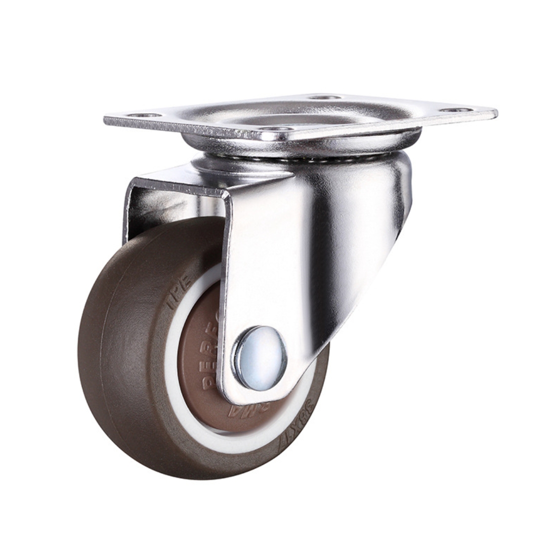 50 mm TPE Wheel Swivel Caster with plate without brake