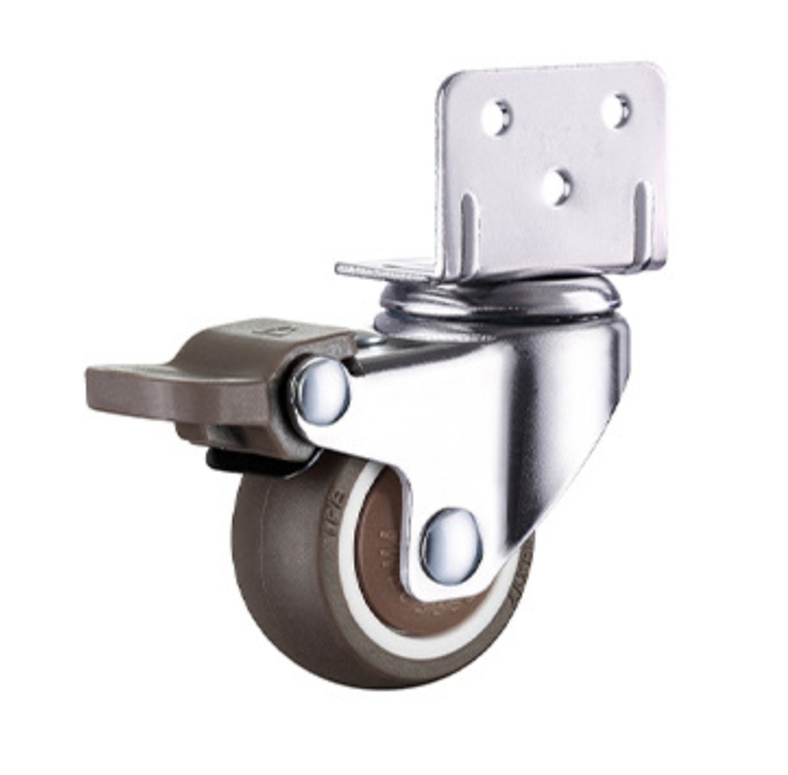 32 mm TPE Wheel Swivel Caster with L plate with brake