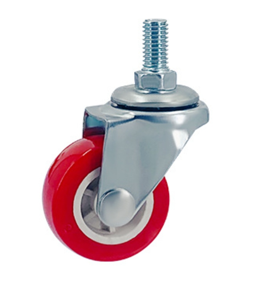 38 mm PVC Wheel Swivel Caster with stem without brake
