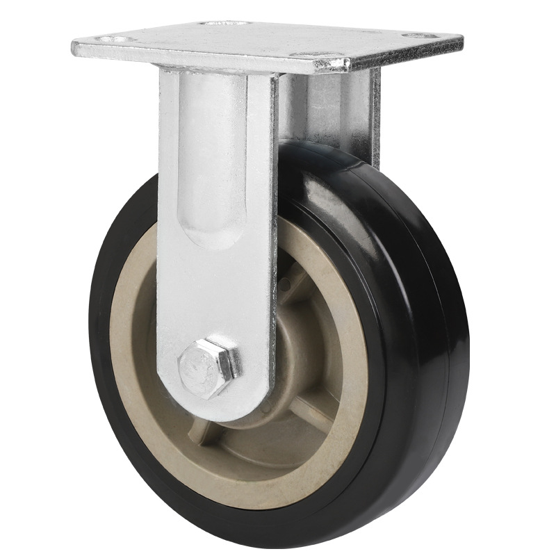 8 Inch Black PU Wheel Rigid Caster