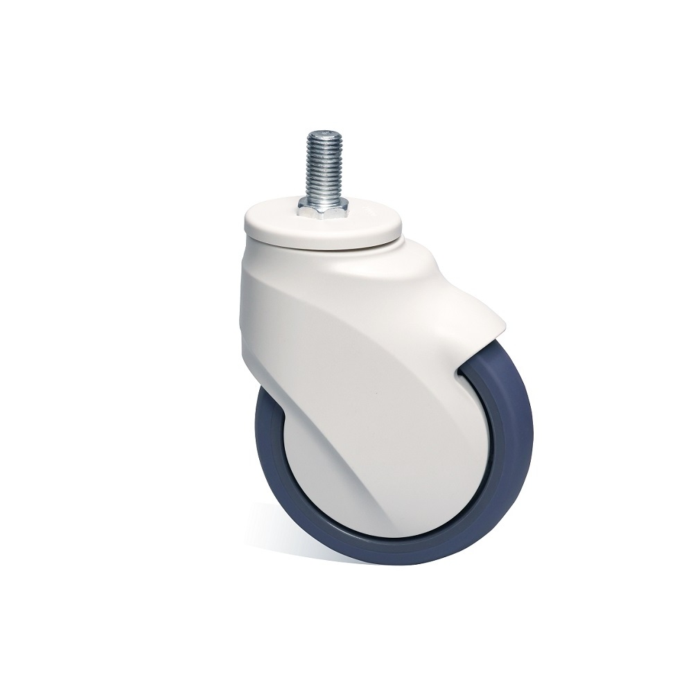 125 mm ABS Covered Medical Caster with threaded stem without brake