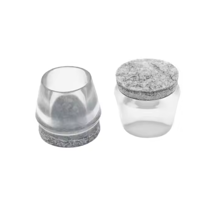 Grey Felt Silicone Chair Tips