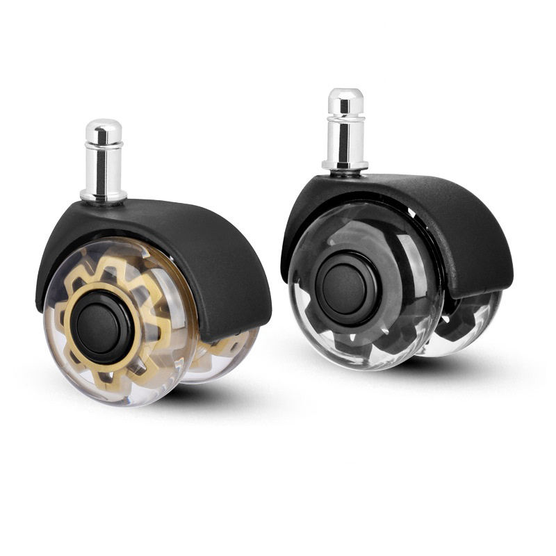 50 mm Twin Wheel Transparent Caster