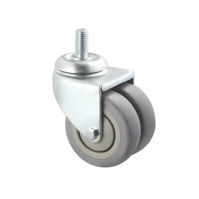 50mm Twin Wheels Castor With Stem